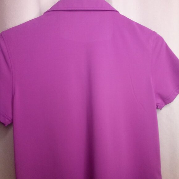 The Open 147th Carnoustie Polo Shirt S Women Short Sleeve Golf Active Purple - Picture 2 of 15